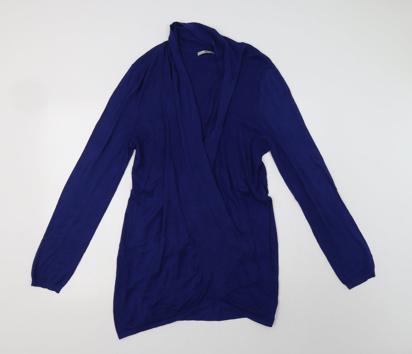 TU Womens Blue V-Neck  Viscose Cardigan Jumper Size 18