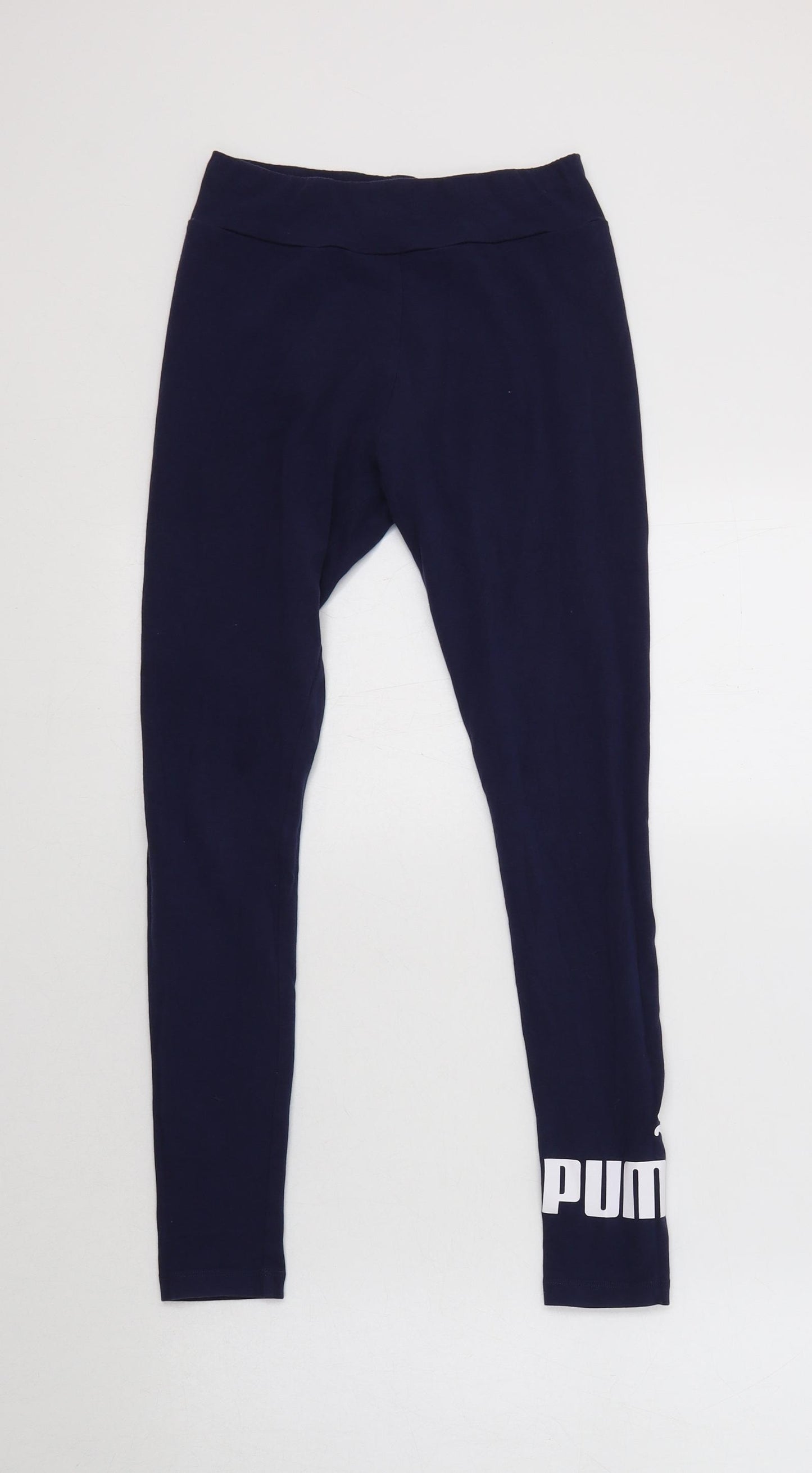 PUMA Womens Blue  Cotton Compression Leggings Size XS L25 in Regular