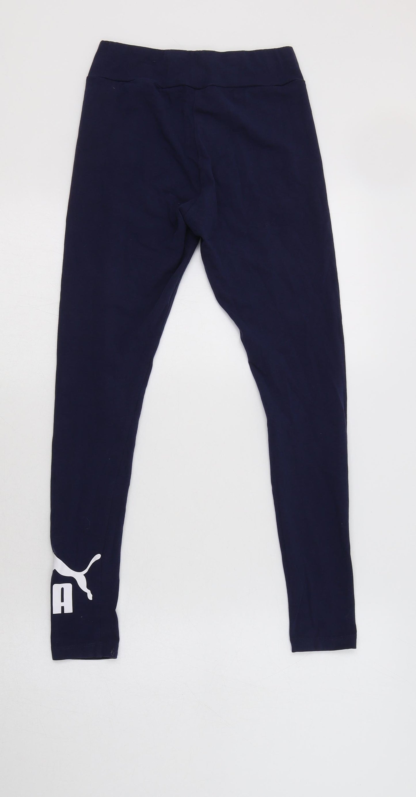 PUMA Womens Blue  Cotton Compression Leggings Size XS L25 in Regular