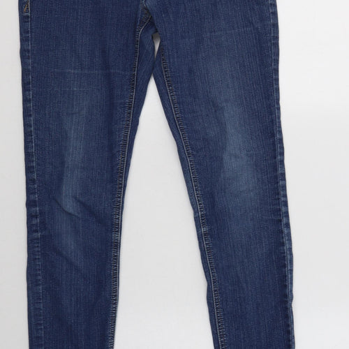 Debenhams Womens Blue  Cotton Jegging Jeans Size 8 L30 in Regular Button