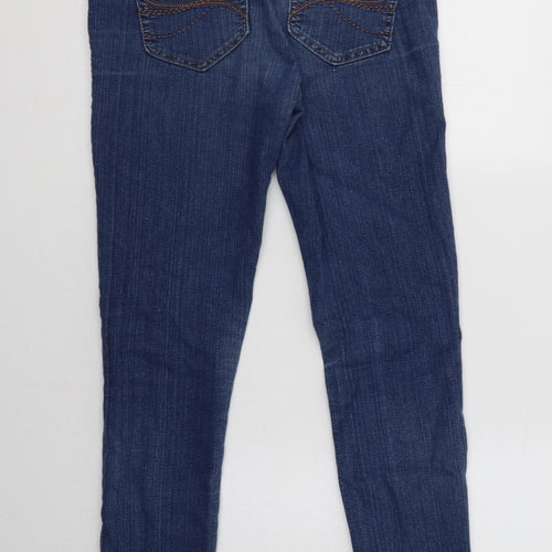 Debenhams Womens Blue  Cotton Jegging Jeans Size 8 L30 in Regular Button