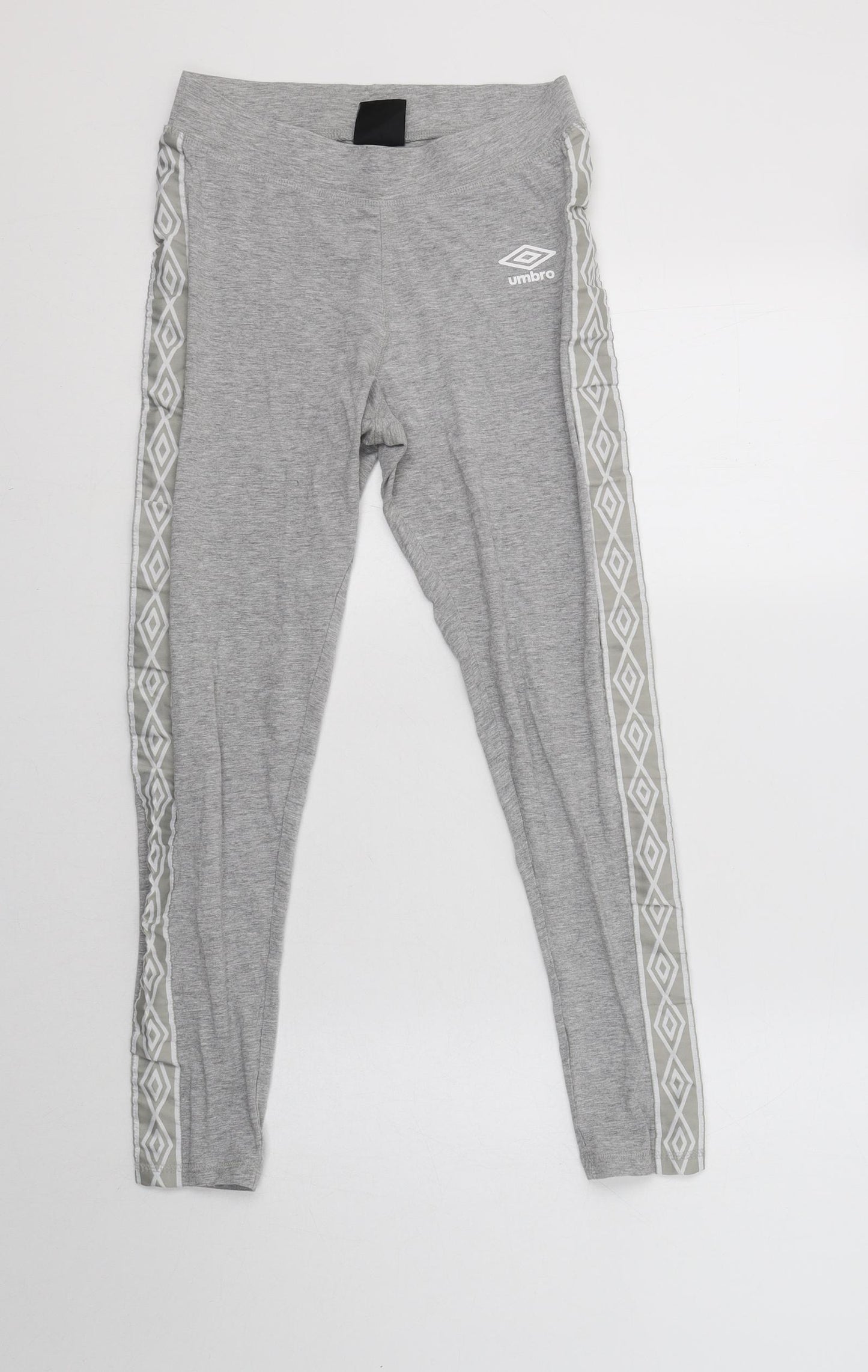 Umbro Womens Grey  Cotton Cropped Leggings Size S L25 in Regular
