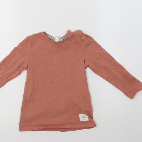 So Cute Girls Pink  Cotton Basic T-Shirt Size 2-3 Years Crew Neck Snap