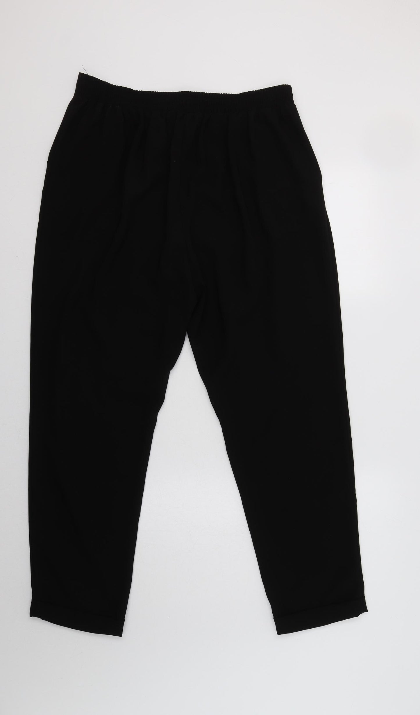 Primark Womens Black  Polyester Dress Pants Trousers Size 16 L29 in Regular Drawstring