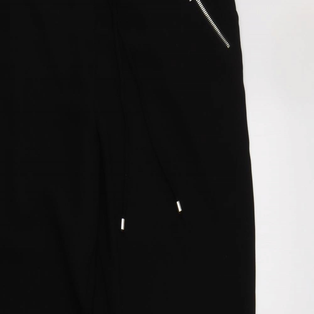 Primark Womens Black  Polyester Dress Pants Trousers Size 16 L29 in Regular Drawstring