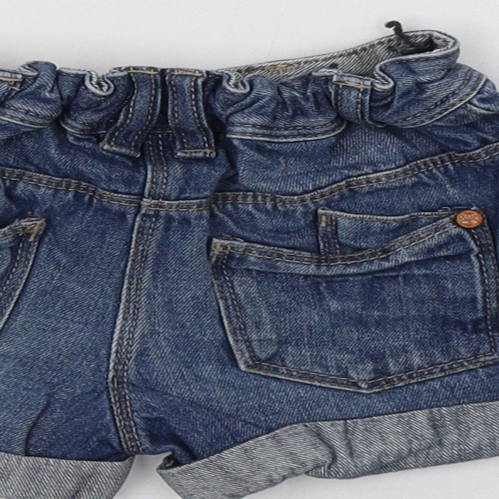 NEXT Girls Blue  Cotton Chino Shorts Size 2-3 Years  Regular Snap