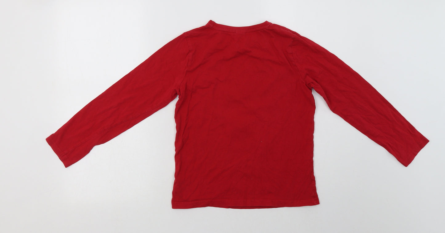 F&F Boys Red  Cotton Basic T-Shirt Size 10-11 Years Crew Neck  - Liverpool Football Club