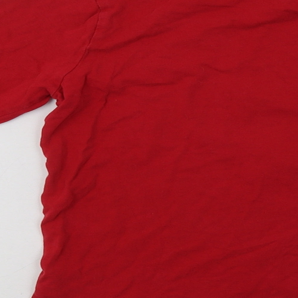 F&F Boys Red  Cotton Basic T-Shirt Size 10-11 Years Crew Neck  - Liverpool Football Club