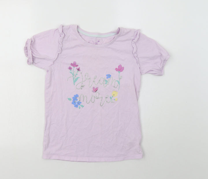 Matalan Girls Purple Cotton Top Pyjama Top Size 13 Years