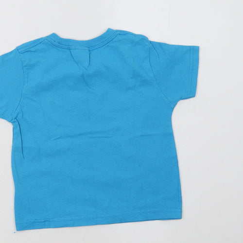 Rabbit Skins Girls Blue  Cotton Basic T-Shirt Size 4 Years Crew Neck  - San Francisco