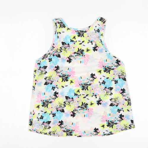 Atmosphere Womens Multicoloured Floral  Basic Tank Size 10 Round Neck