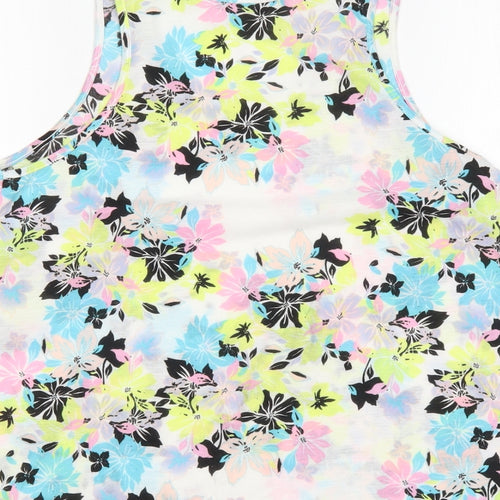 Atmosphere Womens Multicoloured Floral  Basic Tank Size 10 Round Neck