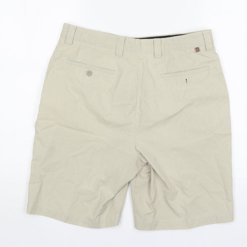 Farah Mens Beige Check Cotton Chino Shorts Size 34 L10 in Regular