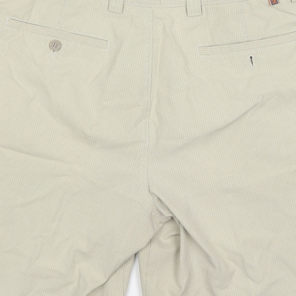 Farah Mens Beige Check Cotton Chino Shorts Size 34 L10 in Regular