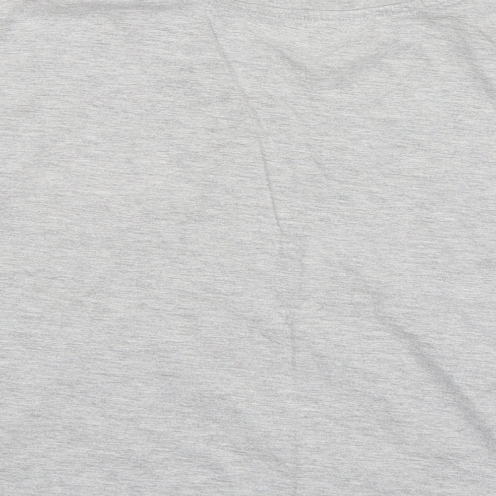 Primarl Womens Grey  Cotton Cropped T-Shirt Size S Round Neck - Friends