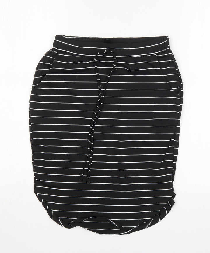 Shein Womens Multicoloured Striped Polyester Straight & Pencil Skirt Size S