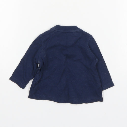 F&F Boys Blue  Cotton Basic T-Shirt Size Newborn Round Neck