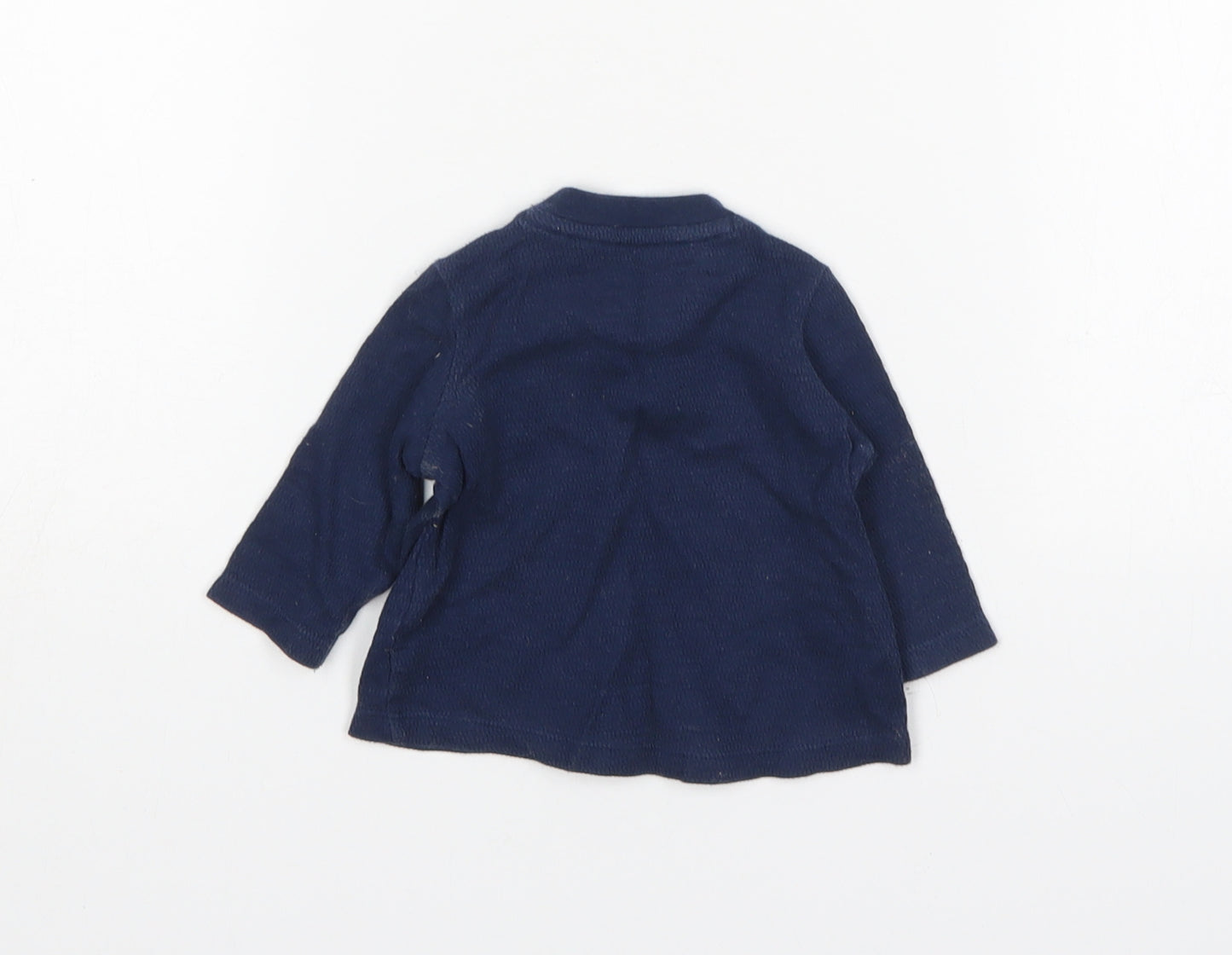 F&F Boys Blue  Cotton Basic T-Shirt Size Newborn Round Neck