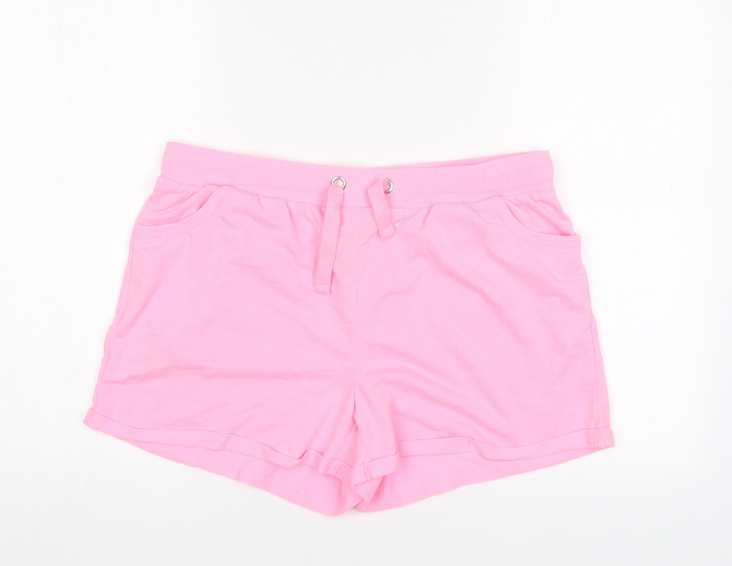 Peacocks Womens Pink  Cotton Sweat Shorts Size 16 L4 in Regular