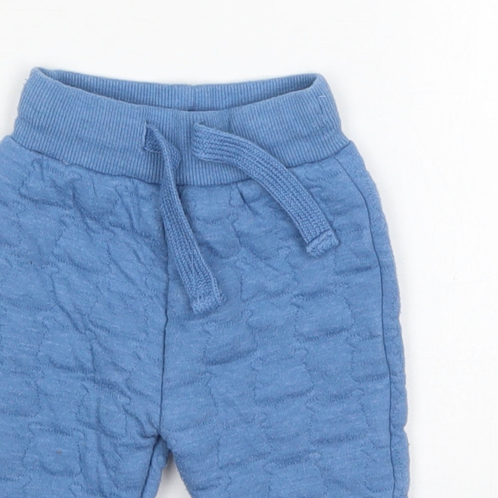 F&F Boys Blue  Polyester Sweatpants Trousers Size 0-3 Months