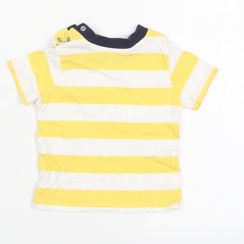 George Boys Multicoloured Striped Cotton Basic T-Shirt Size 3-6 Months Round Neck