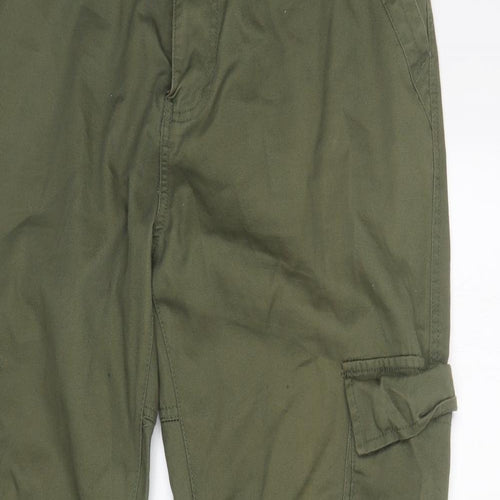 Primark Mens Green  Cotton Cargo Trousers Size 38 L32 in Regular