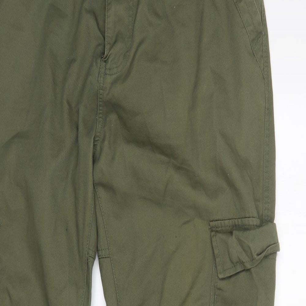 Primark Mens Green  Cotton Cargo Trousers Size 38 L32 in Regular