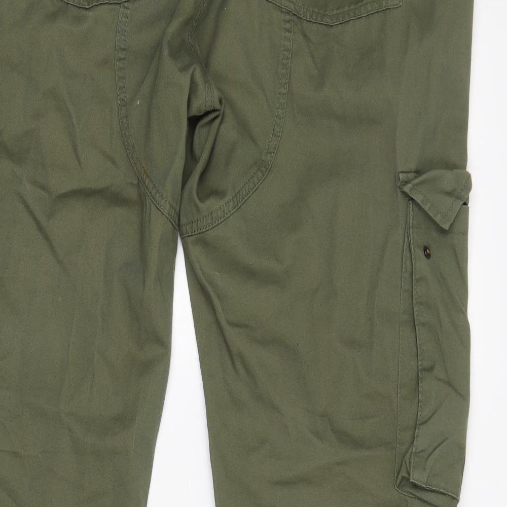 Primark Mens Green  Cotton Cargo Trousers Size 38 L32 in Regular
