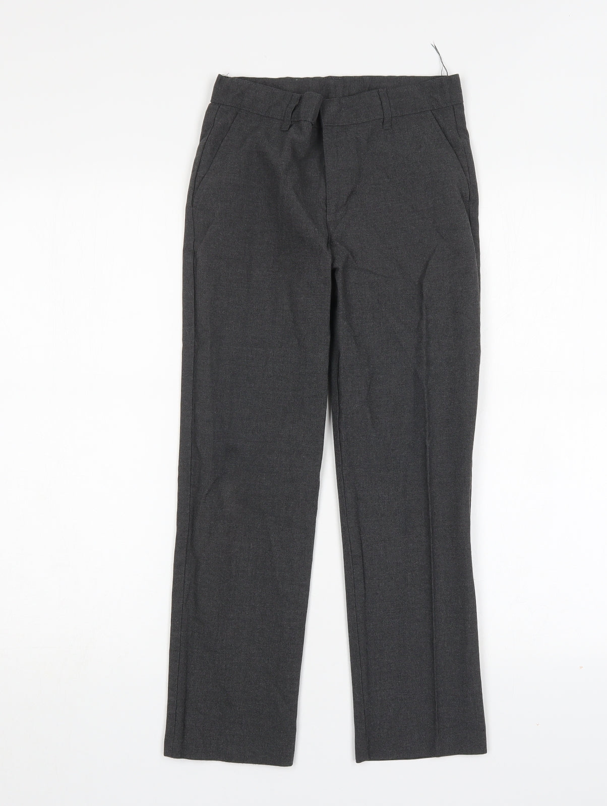 M&S Boys Grey  Polyester Dress Pants Trousers Size 9-10 Years  Regular