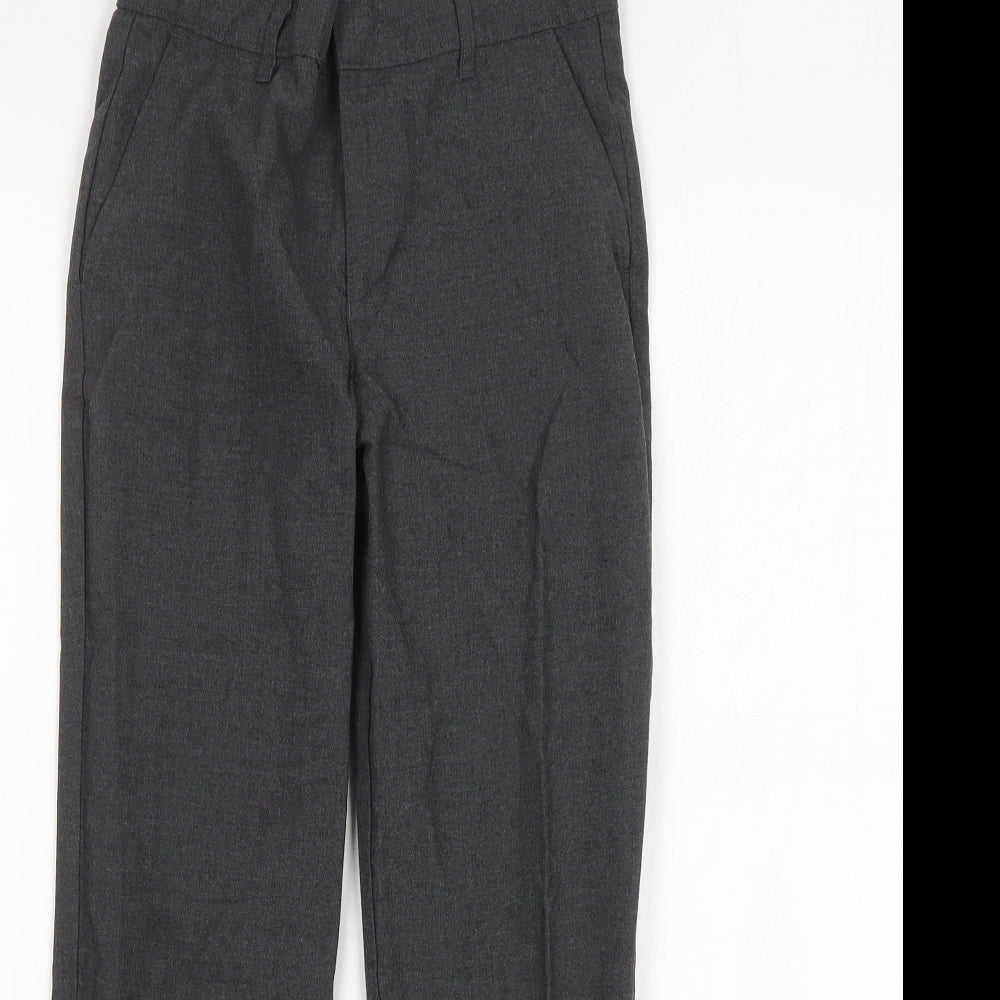 M&S Boys Grey  Polyester Dress Pants Trousers Size 9-10 Years  Regular