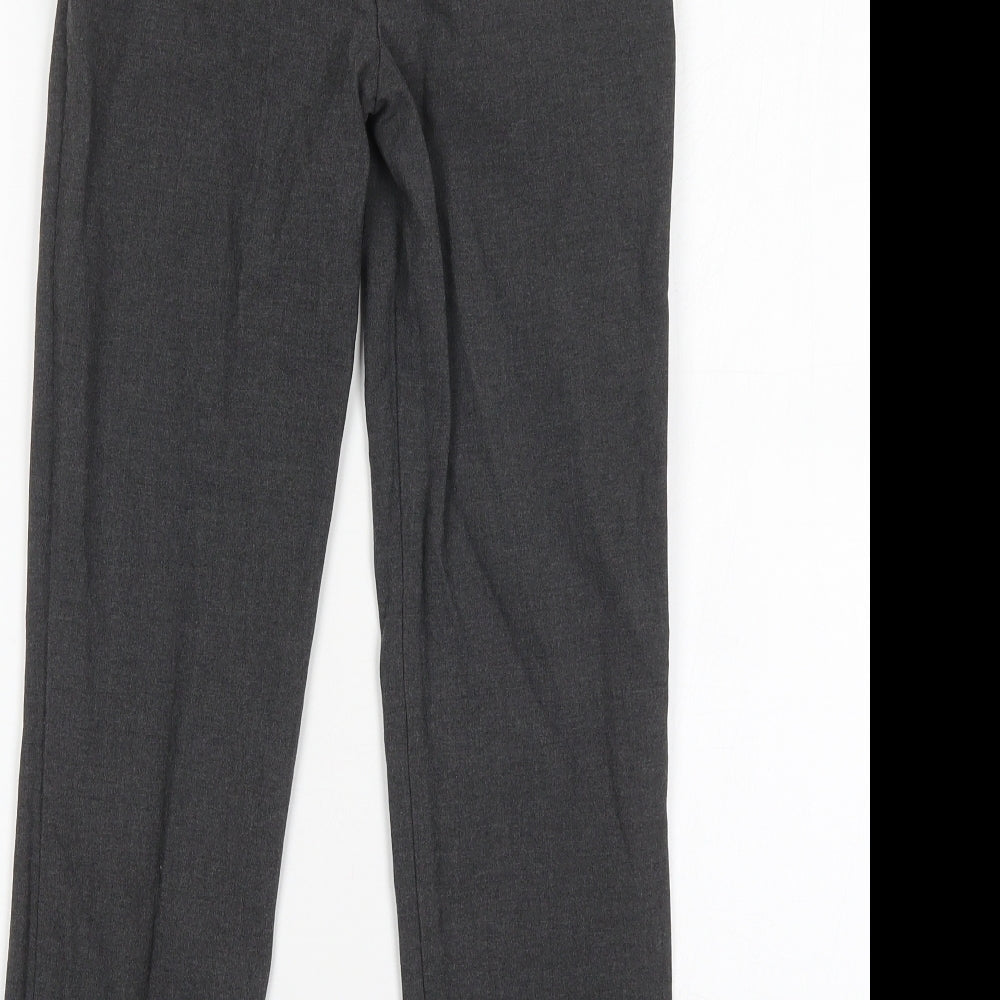 M&S Boys Grey  Polyester Dress Pants Trousers Size 9-10 Years  Regular