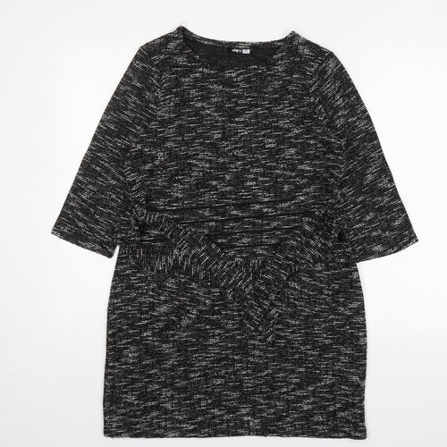 PEP&CO Womens Grey  Polyester Jumper Dress  Size 10  Round Neck