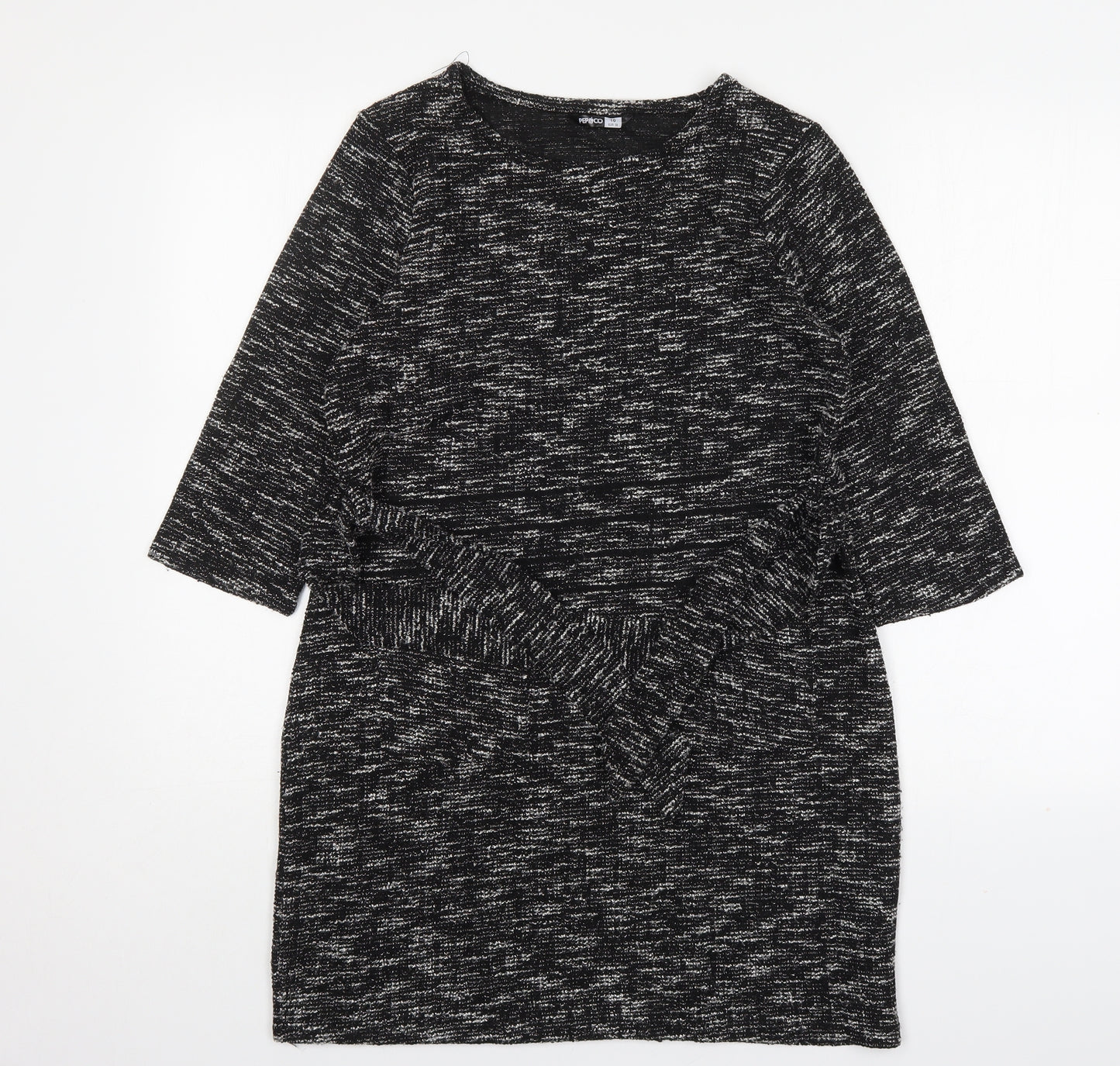 PEP&CO Womens Grey  Polyester Jumper Dress  Size 10  Round Neck