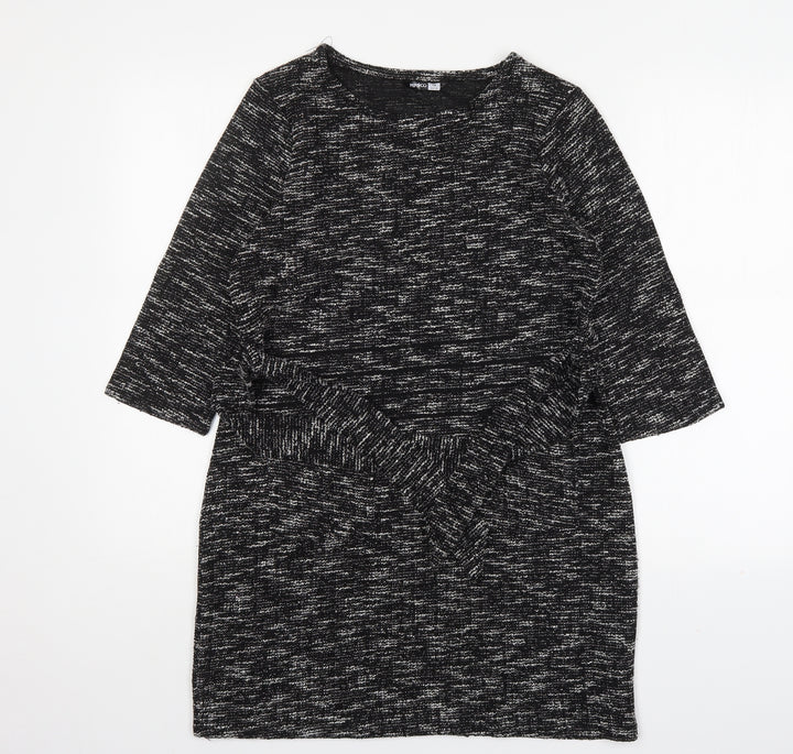 PEP&CO Womens Grey  Polyester Jumper Dress  Size 10  Round Neck