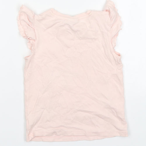 George Girls Pink Solid Cotton Top Pyjama Top Size 4-5 Years  Pullover - Sunset Sleepover Peppa Pig