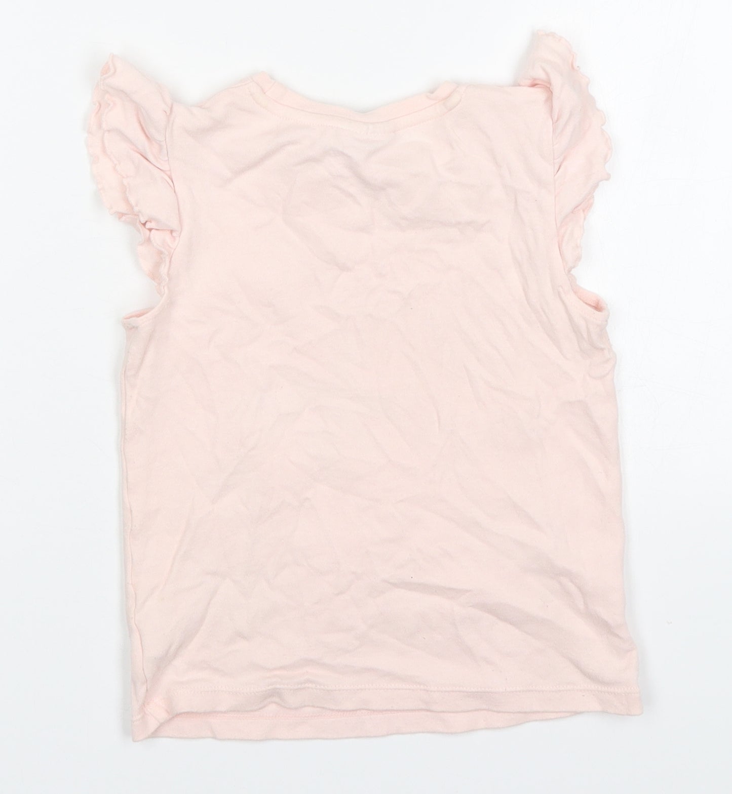 George Girls Pink Solid Cotton Top Pyjama Top Size 4-5 Years  Pullover - Sunset Sleepover Peppa Pig