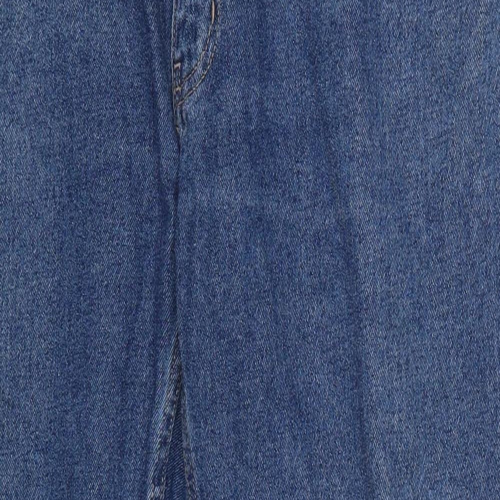 George Mens Blue  Cotton Straight Jeans Size 39 L30 in Regular Button