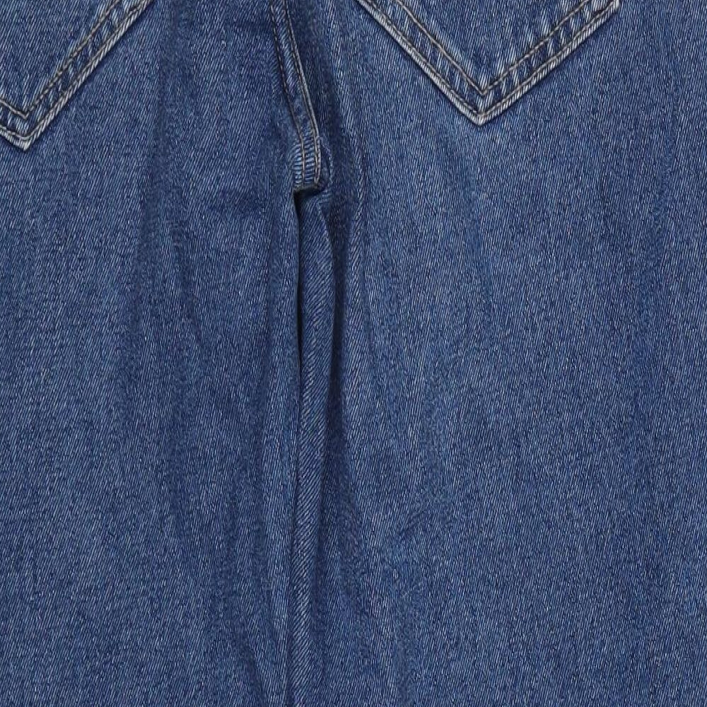 George Mens Blue  Cotton Straight Jeans Size 39 L30 in Regular Button