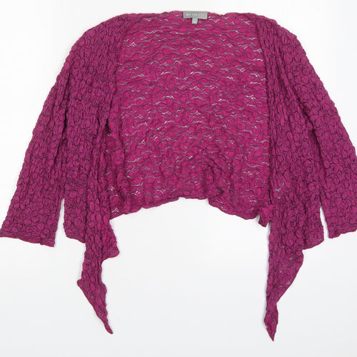 Per Una Womens Pink V-Neck  Viscose Cardigan Jumper Size 14