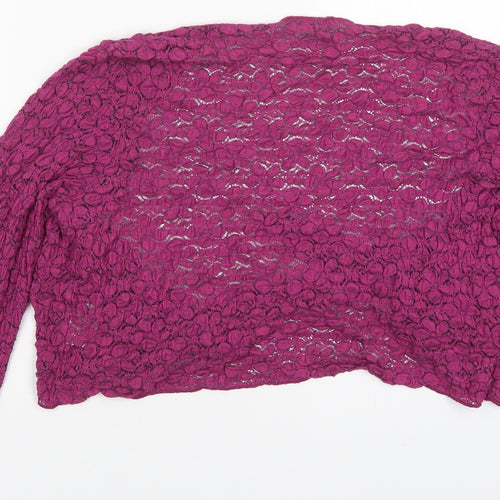 Per Una Womens Pink V-Neck  Viscose Cardigan Jumper Size 14