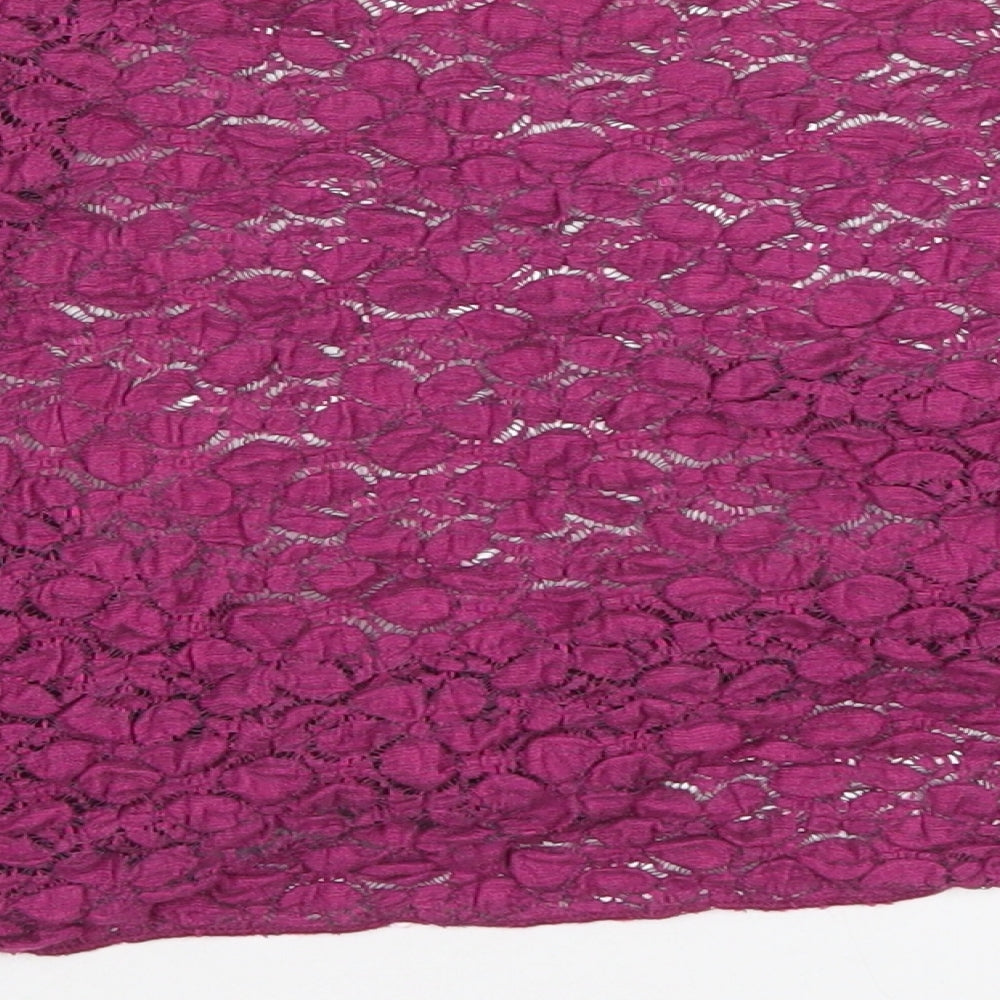Per Una Womens Pink V-Neck  Viscose Cardigan Jumper Size 14
