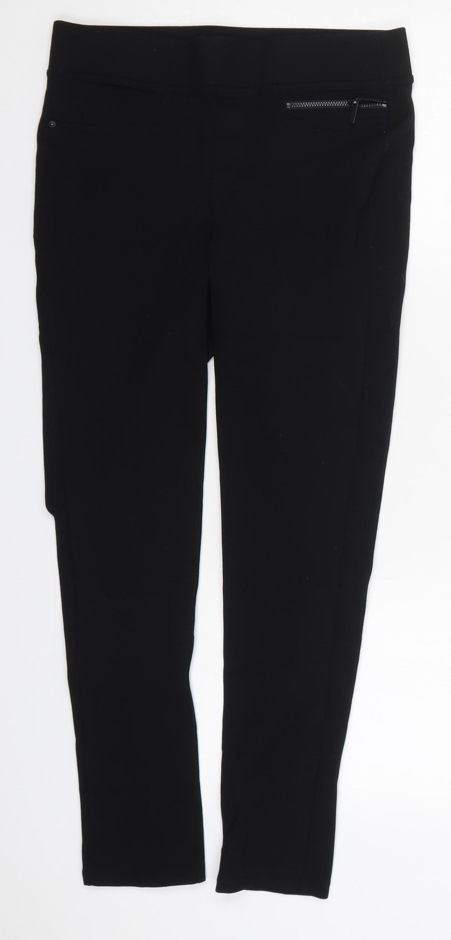 DKNY Womens Black  Viscose Trousers  Size S L26.5 in Regular