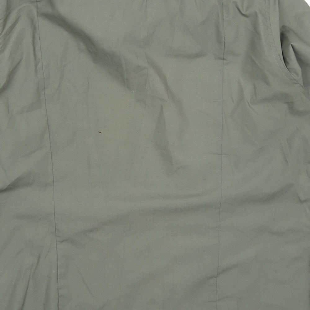 Preworn Mens Green  Polyester  Button-Up Size XL Collared Button - Cheu Cheu