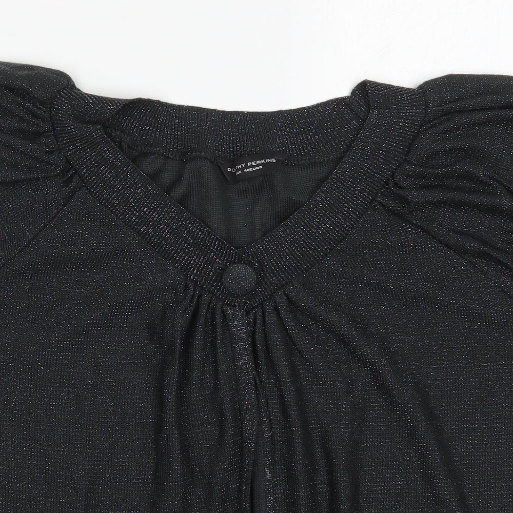 Dorothy Perkins Womens Grey V-Neck  Acrylic Cardigan Jumper Size 20
