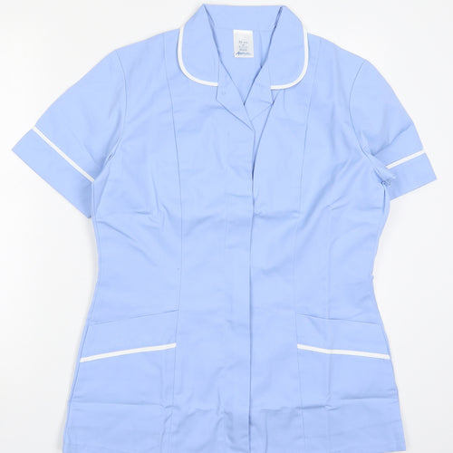 Alexndra Womens Blue  Polyester Basic Polo Size 8 V-Neck