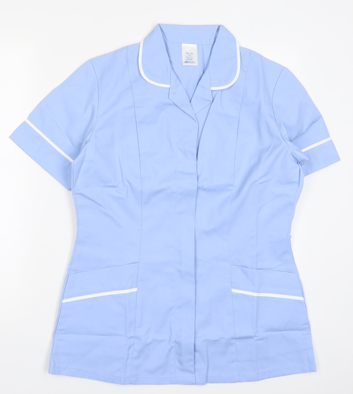 Alexndra Womens Blue  Polyester Basic Polo Size 8 V-Neck