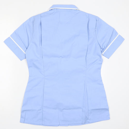 Alexndra Womens Blue  Polyester Basic Polo Size 8 V-Neck