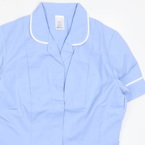 Alexndra Womens Blue  Polyester Basic Polo Size 8 V-Neck