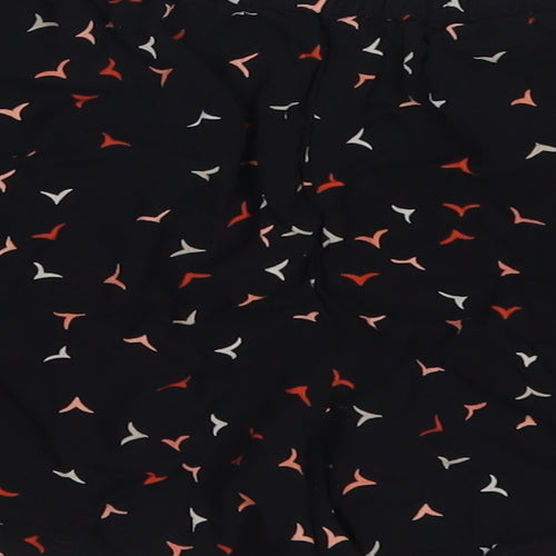 F&F Womens Black Geometric Viscose Mom Shorts Size 12 L3 in Regular  - Bird Print