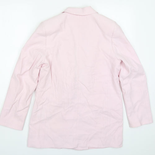 H&M Womens Pink  Viscose Jacket Suit Jacket Size S